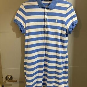 Polo by Ralph Lauren Sky Blue and White Striped Shirt